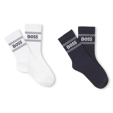 BOSS Calcetines para niño set de 2 pares marino y blanco